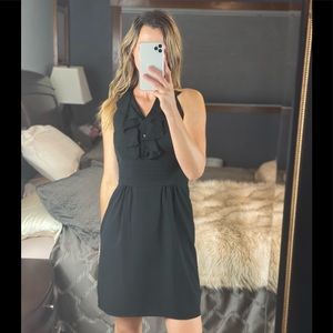 Gianni Bini Sleeveless Ruffle Mini Dress, Size 4, Black